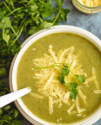 Healthy Courgette Soup Recipe with Cheese (Soup Maker or Pan)