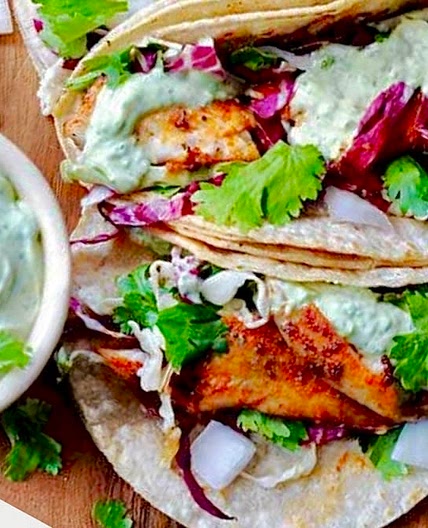 Shish Tawook Twist on Tacos﻿  with Green Garlic Sauce