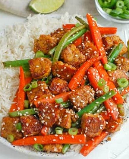 Sesame Ginger Tempeh Stir Fry