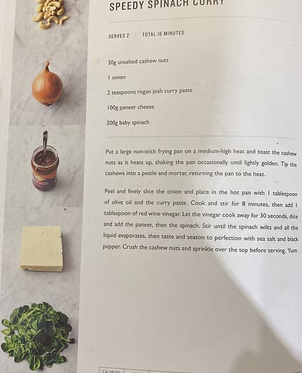 Speedy Spinach Curry