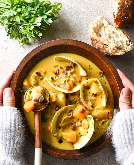 Pumpkin Clam Chowder