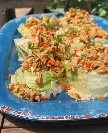 Buffalo Chicken Wedge Salad