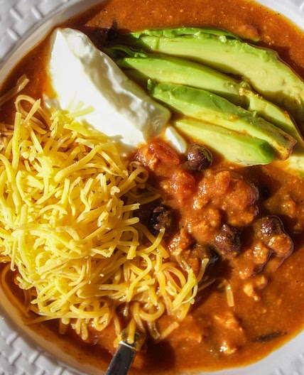Slow Cooker Sweet Potato Chicken Chili