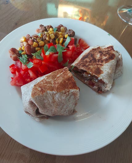 707kcal - Burrito's met gehakt - 35P 90C 20F