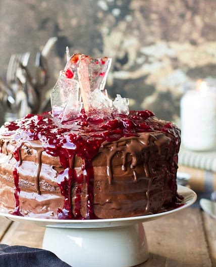 Dracula's Cherry Chocolate Cake (Black Forest Cake)