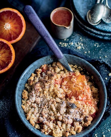 Blood orange crumble