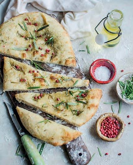 Rosemary focaccia with red pepper