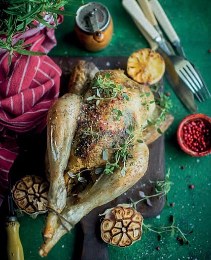 Roasted whole chicken