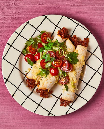 Smoky Beef Mince Enchiladas With Tomato Salsa