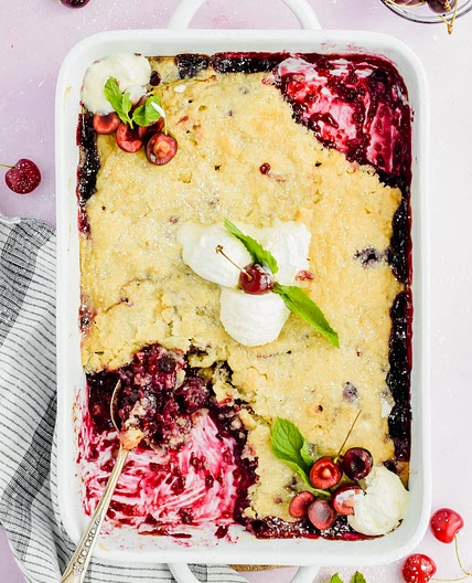 Cherry Blueberry Cobbler Recipe
