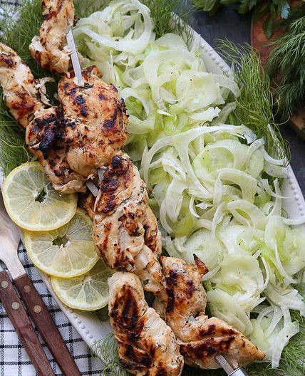 Yogurt Herb Marinated Grilled Chicken
