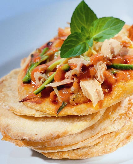 Thunfisch-Zucchini-Pizza