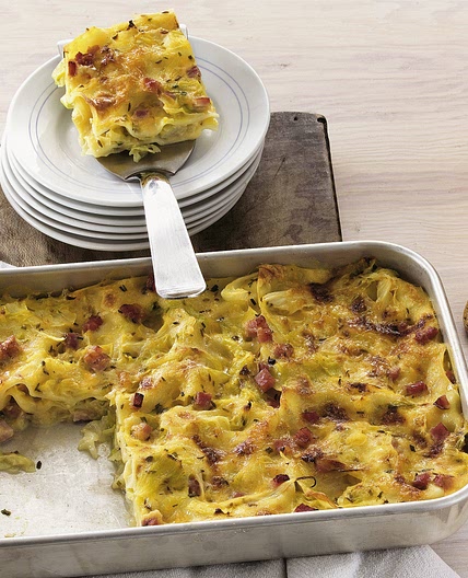 Spitzkohl-Lasagne mit Kümmel