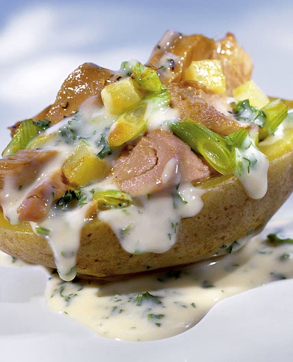 Ofenkartoffel mit Fisch