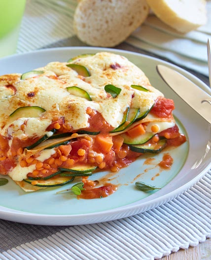 Linsen-Zucchini-Lasagne