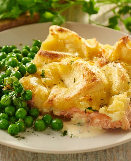 Kartoffel-Fisch-Auflauf mit Hollandaise