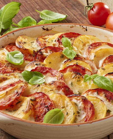 Tomaten-Kartoffelgratin
