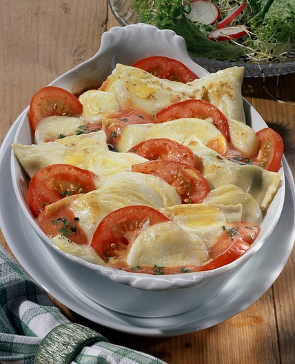 Überbackene Maultaschen