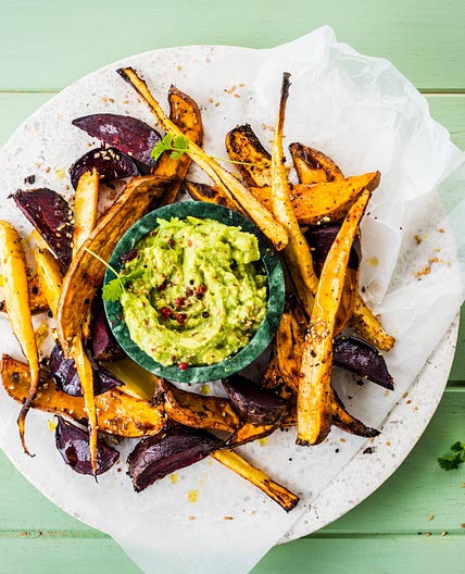 Veganes Ofengemüse mit Guacamole