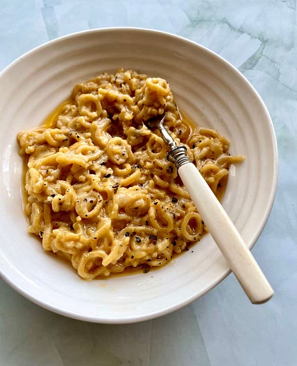 Anellini Con Cacio e Pepe, or, Spaghetti Hoops With Cheese & Pepper (Jack Monroe)