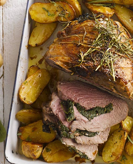 Gefüllter Lammbraten