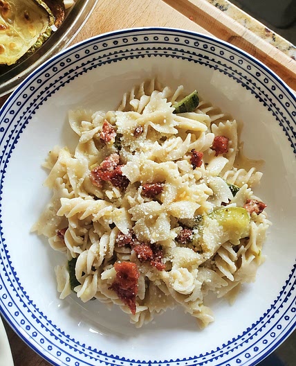 Zucchini and Spicy Sausage Pasta