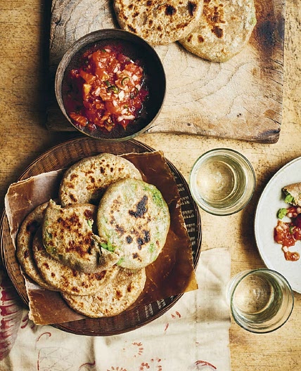 Paratha Stuffed with Peas
