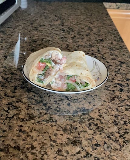 Easy, Healthy Creamy Spicy Steak Wraps