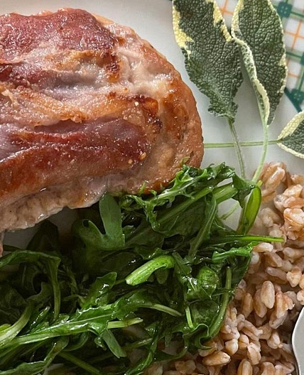 Pork Tenderloin Saltimbocca is a delicious concoction