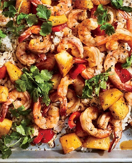 Sheet Pan Hawaiian Shrimp