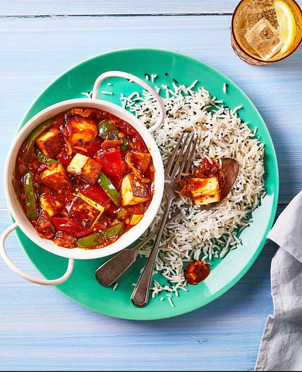 Paneer Jalfrezi With Cardamom Rice