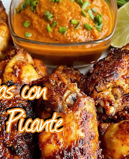 Alitas picantes al horno con salsa picante