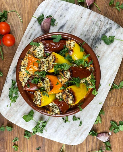 Feta Stuffed Baby Peppers 