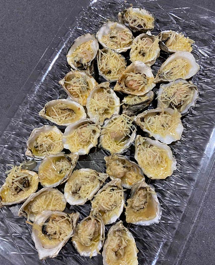 Parmesan bbq oysters 