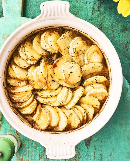 Goat’s Cheese, Mushroom and Lentil Hotpot