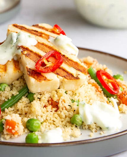 Halloumi couscous 