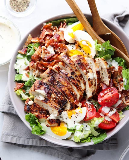 Chicken and Bacon Caesar Salad (Whole 30)