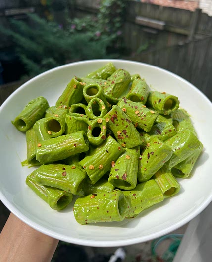 Whipped Feta Green Goddess Pasta 