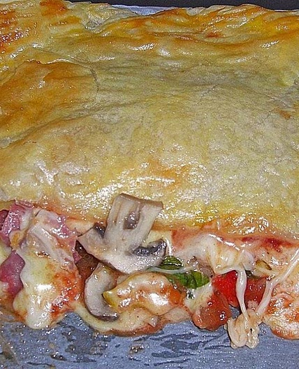 Calzone mit Blätterteig