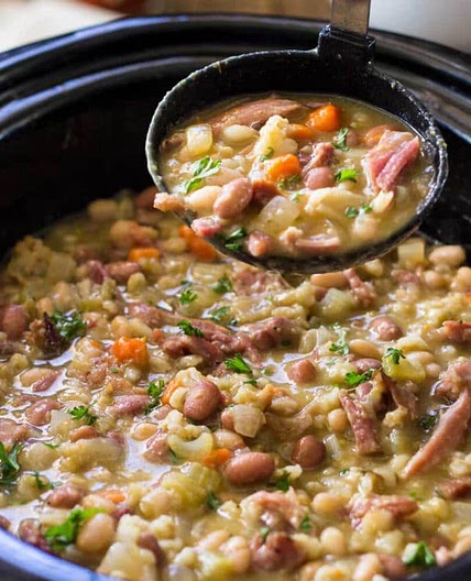 Crockpot Ham and Bean Soup