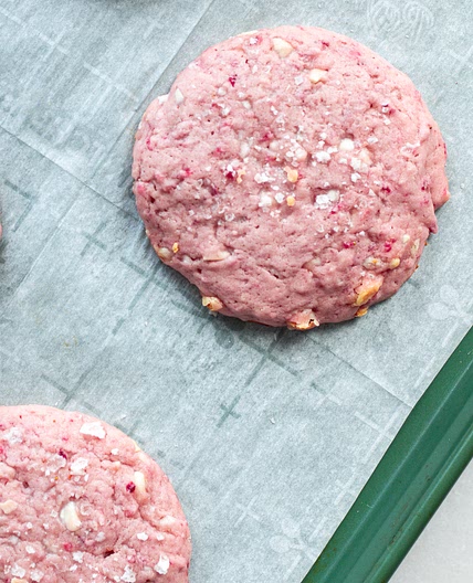 Salted Strawberry Cookies (from scratch & naturally pink!)
