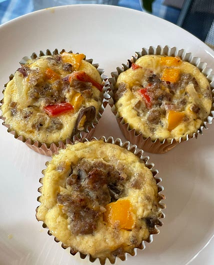 Hearty sausage mini quiche
