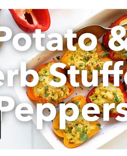 Potato & herb stuffed peppers 