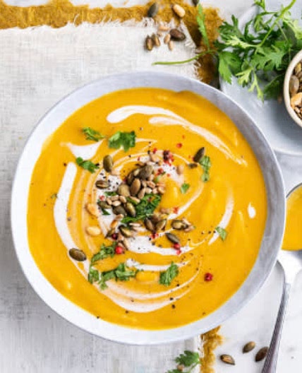 Butternut squash and sweet potato soup