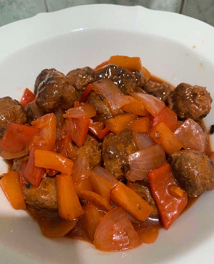 Low Sodium Meatballs with Sweet and Sour sauce