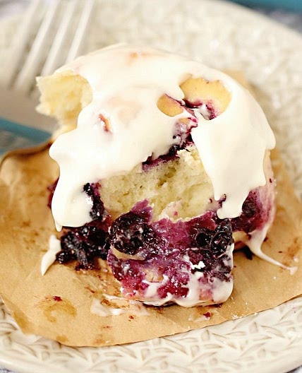 Blueberry Sweet Rolls with Cream Cheese Frosting