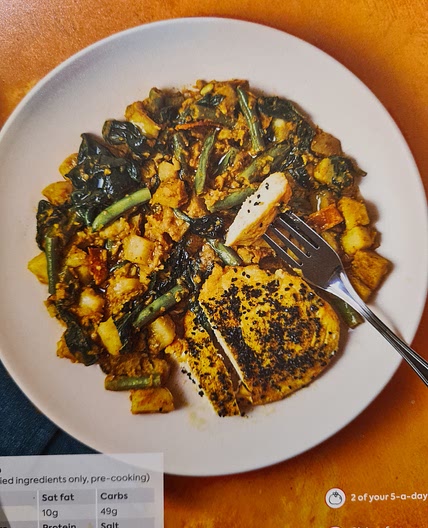 Honey Nigella Chicken with Potato & Green Bean Curry