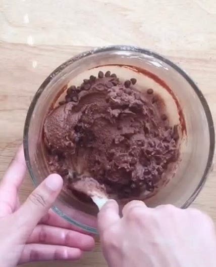 EDIBLE BROWNIE BATTER FOR ONE (safe to eat)