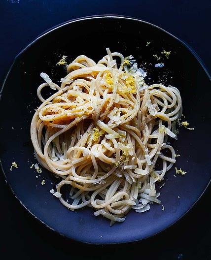 Lemon-Infused Spaghetti with Provolone