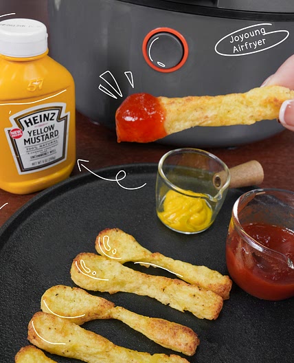 Potato spoons in air fryer